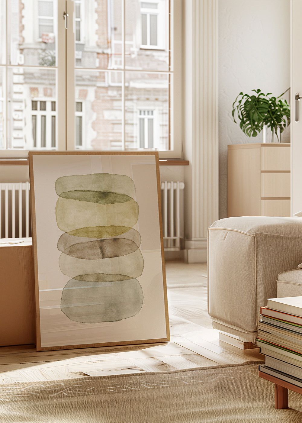 Abstrakt billede stakket akvarel