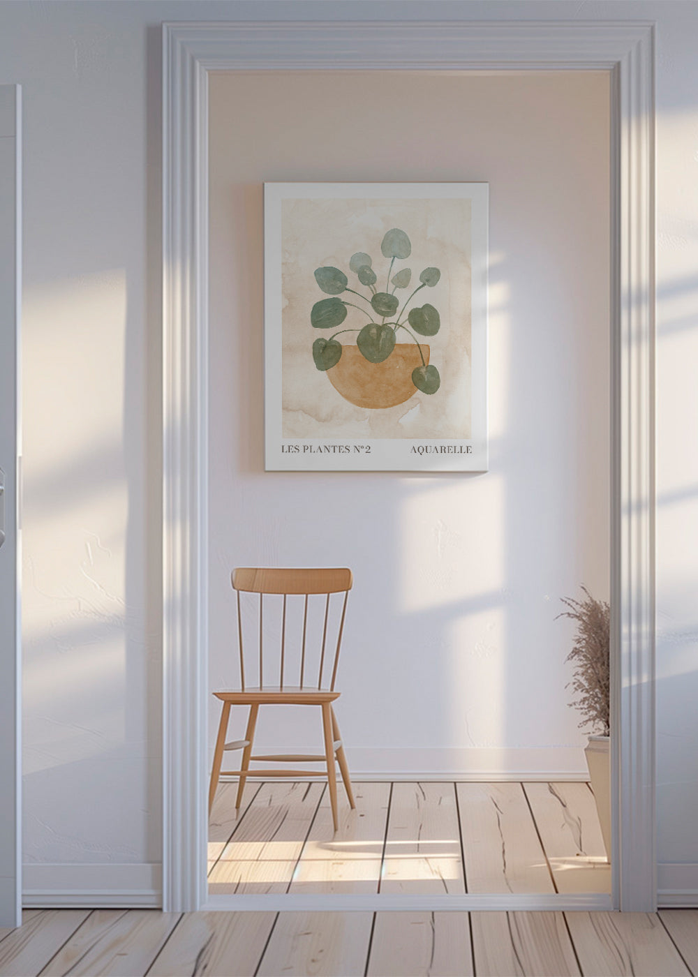 Botanisk plakat akvarel blade