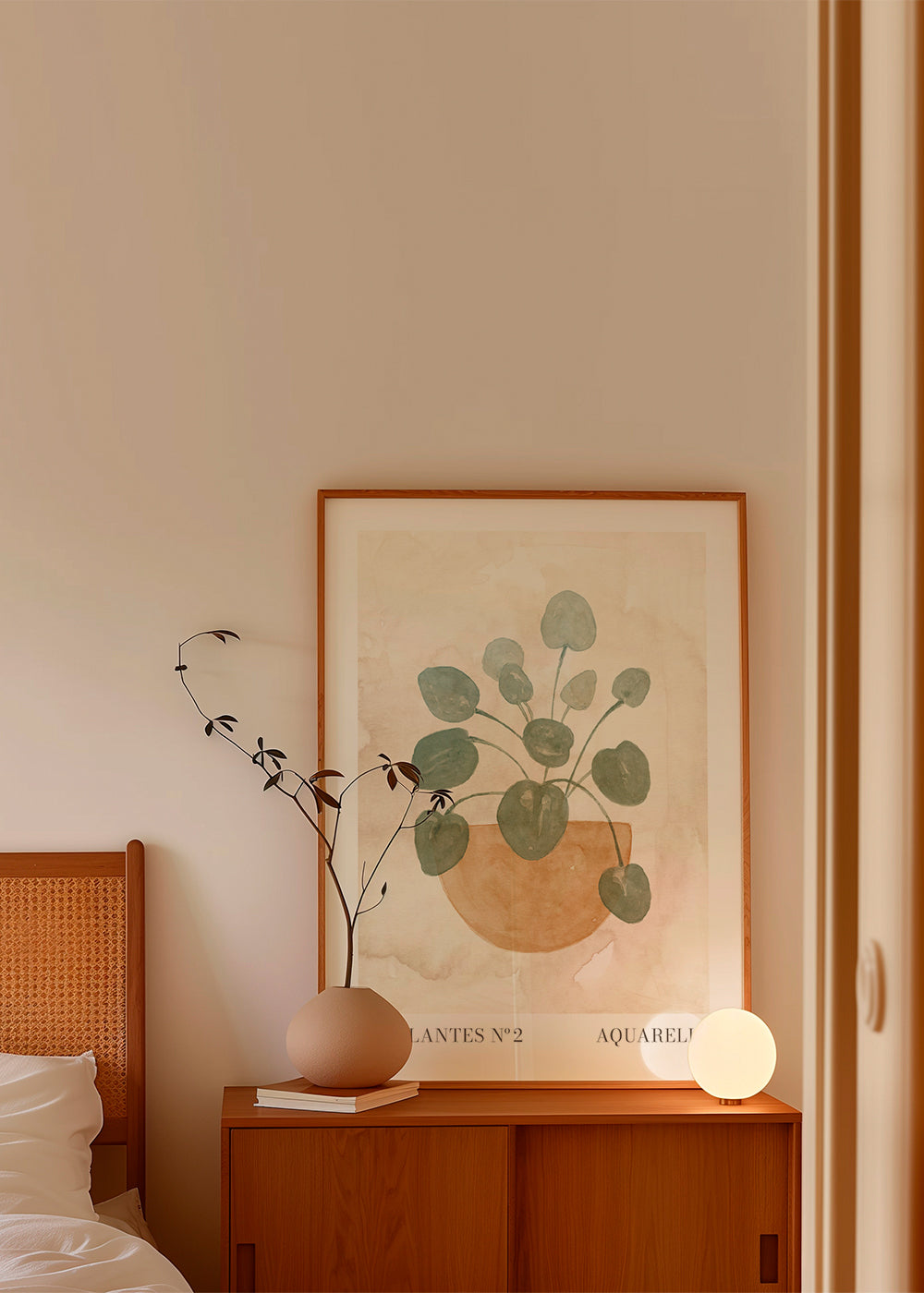 Botanisk plakat akvarel blade