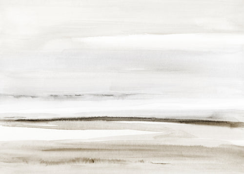 Watercolor shore in neutral colors - Unframed art print