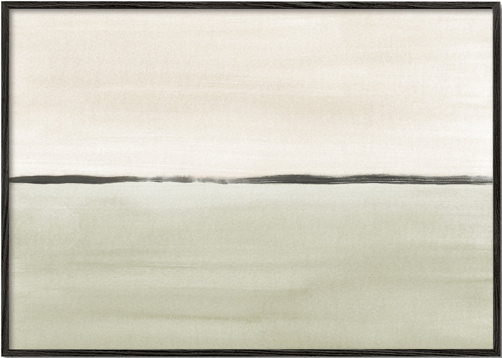 Landskabskunst: minimalistisk olivhorisont