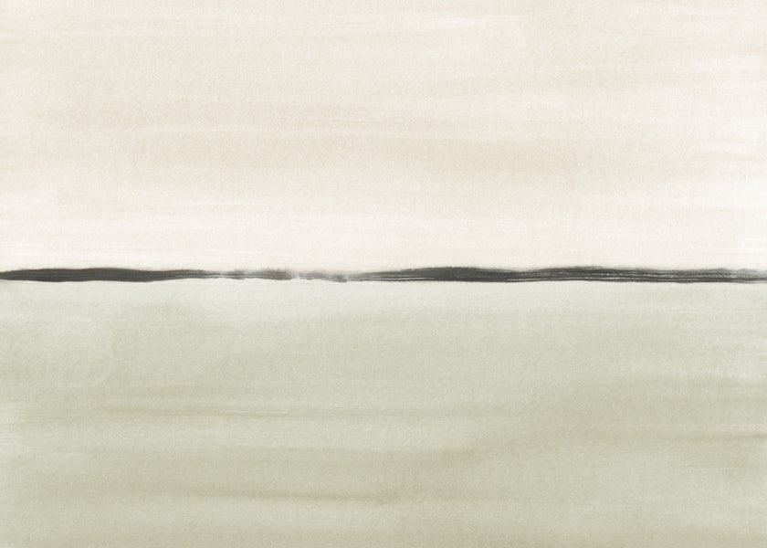 Landskabskunst: minimalistisk olivhorisont