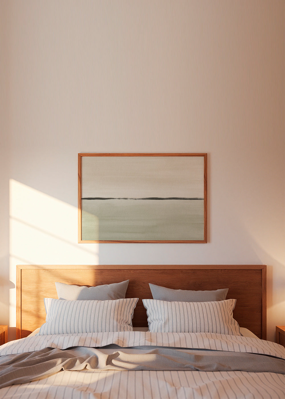 Landskabskunst: minimalistisk olivhorisont