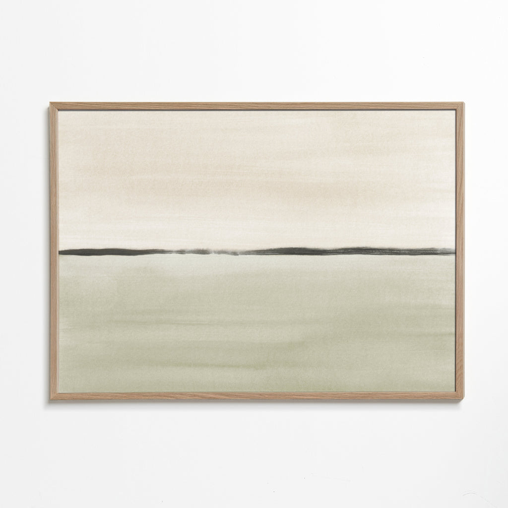 Landskabskunst: minimalistisk olivhorisont