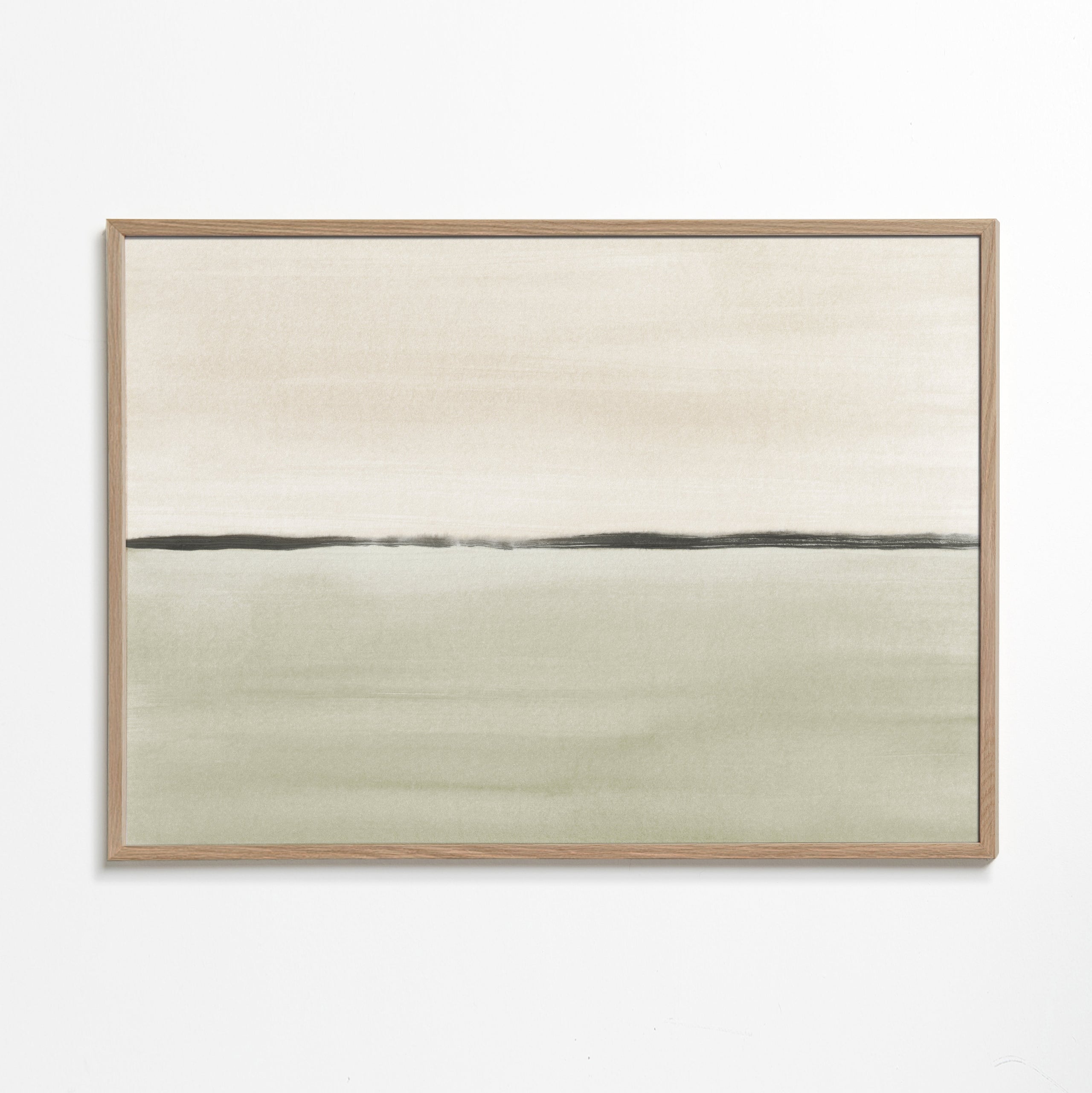 Landskabskunst: minimalistisk olivhorisont