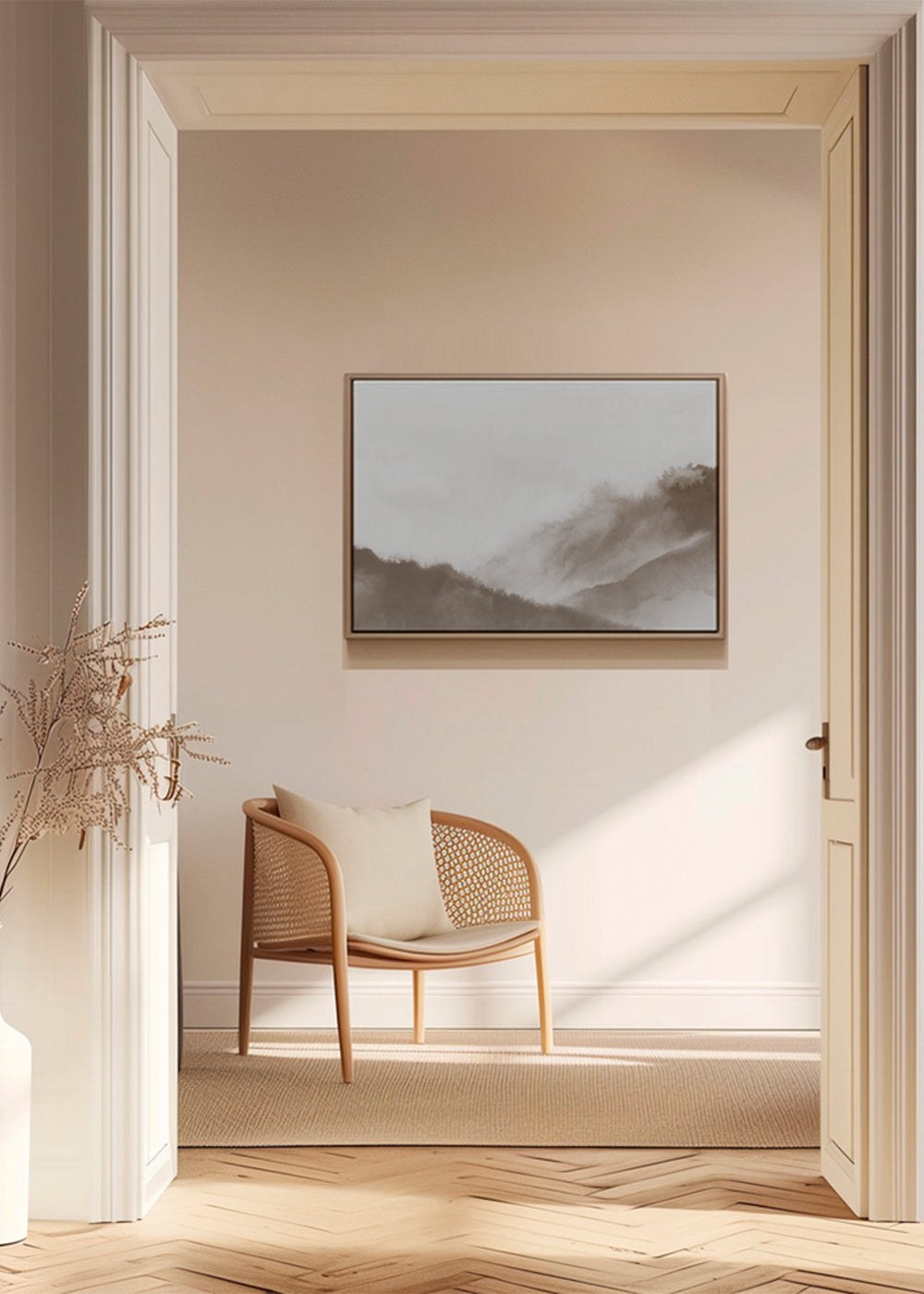 Bjerge i sepia-agtige toner