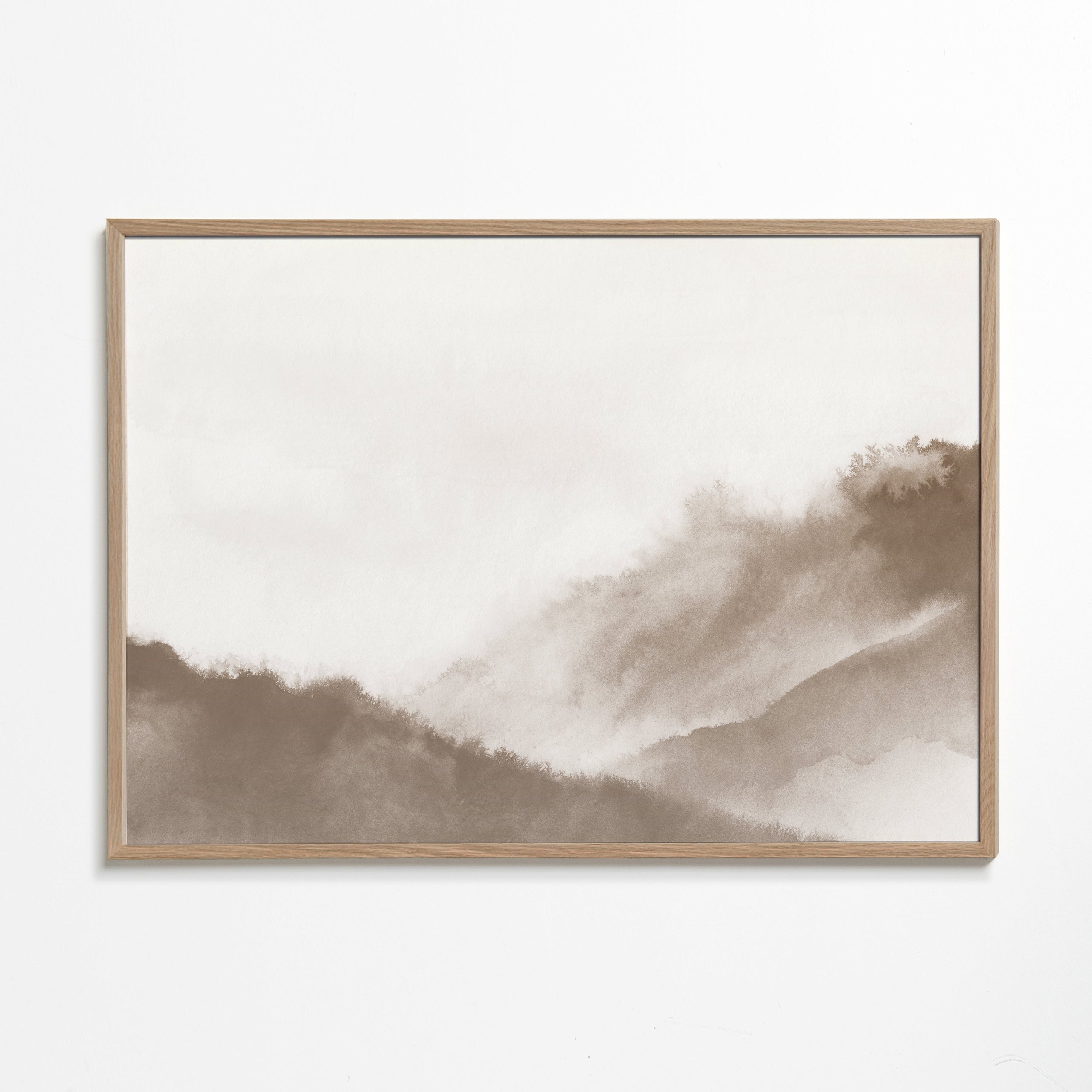 Bjerge i sepia-agtige toner
