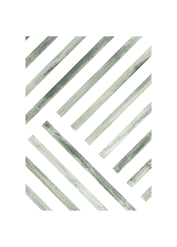 Geometrisk plakat diagonale grønne striber