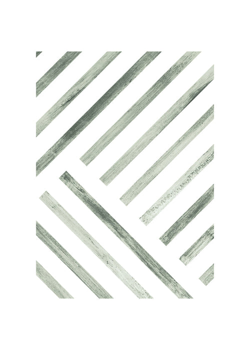 Geometrisk plakat diagonale grønne striber