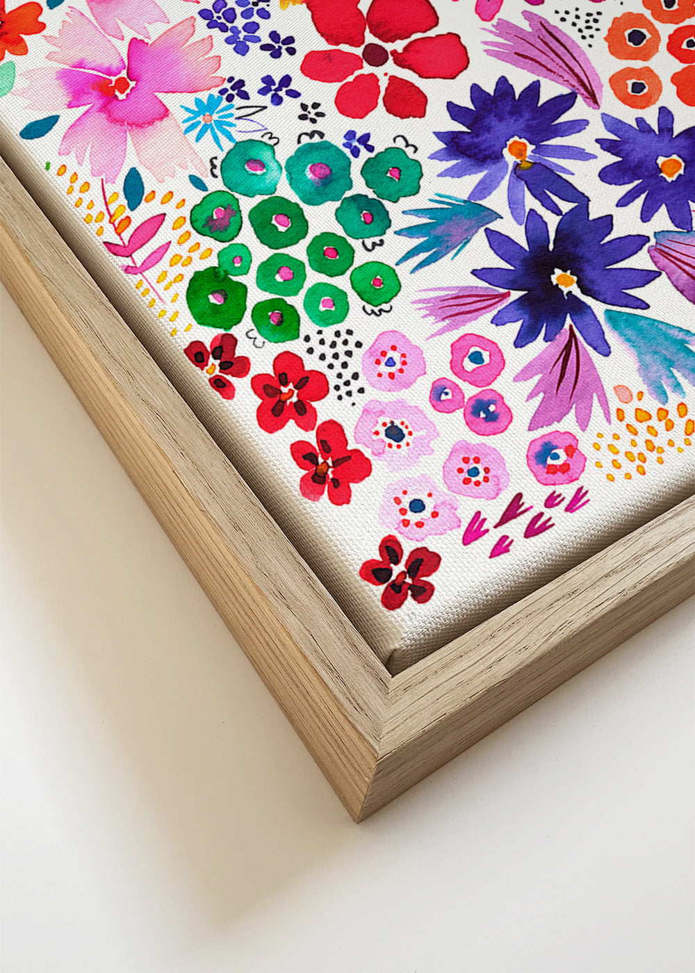 Botanisk plakat farverige blomster