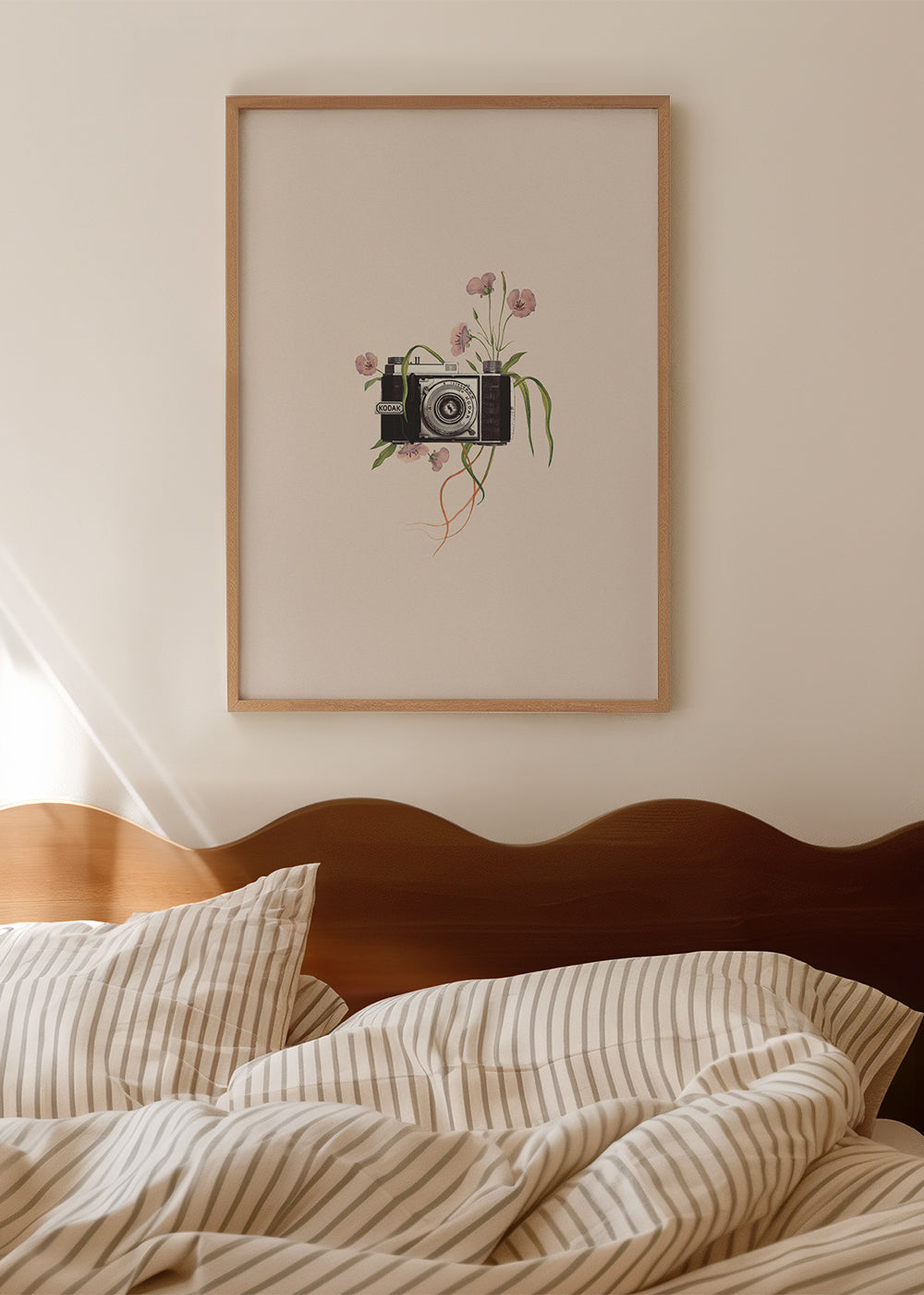 Vintage kamera med blomster