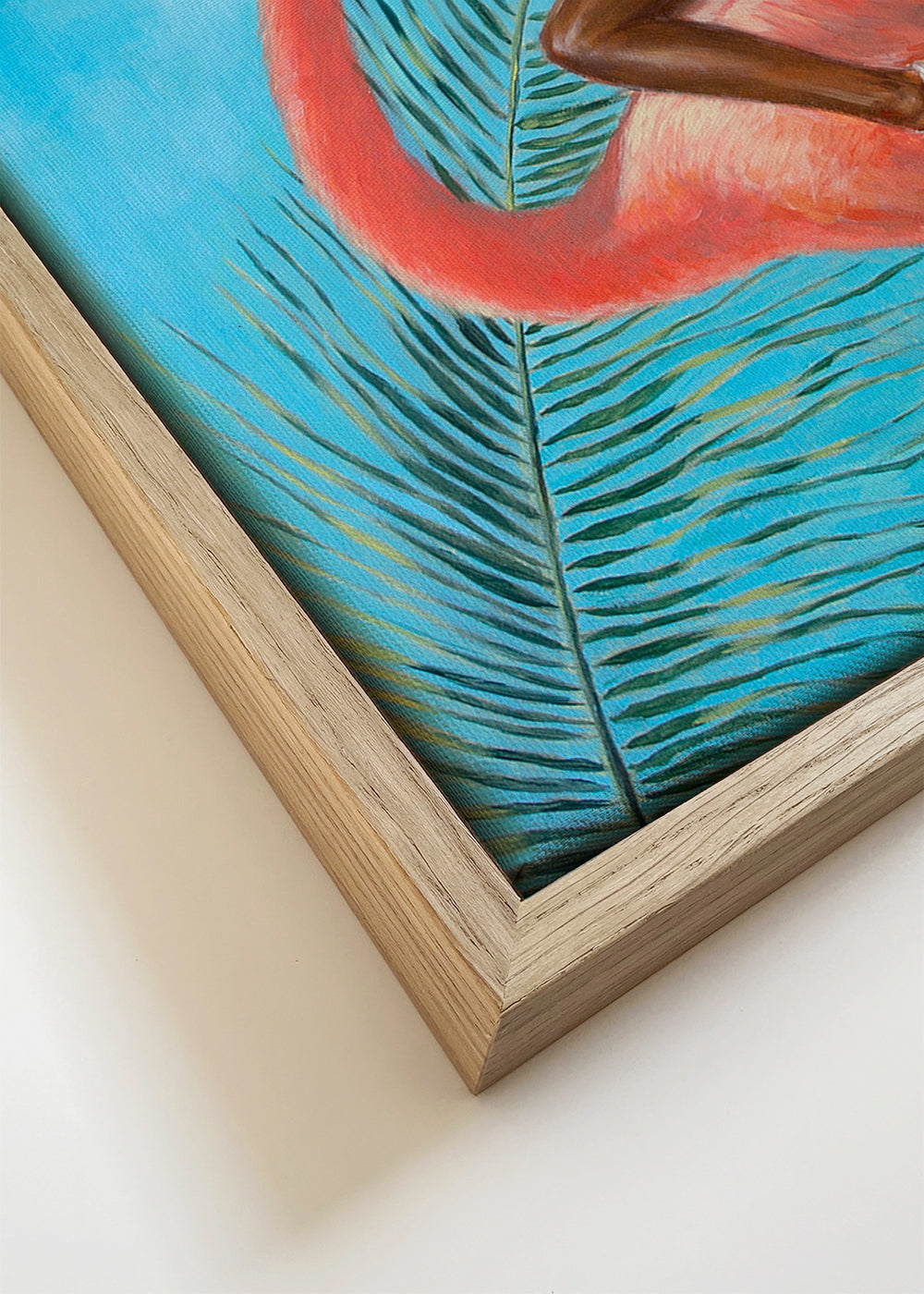 Flamingo kunst med rytter