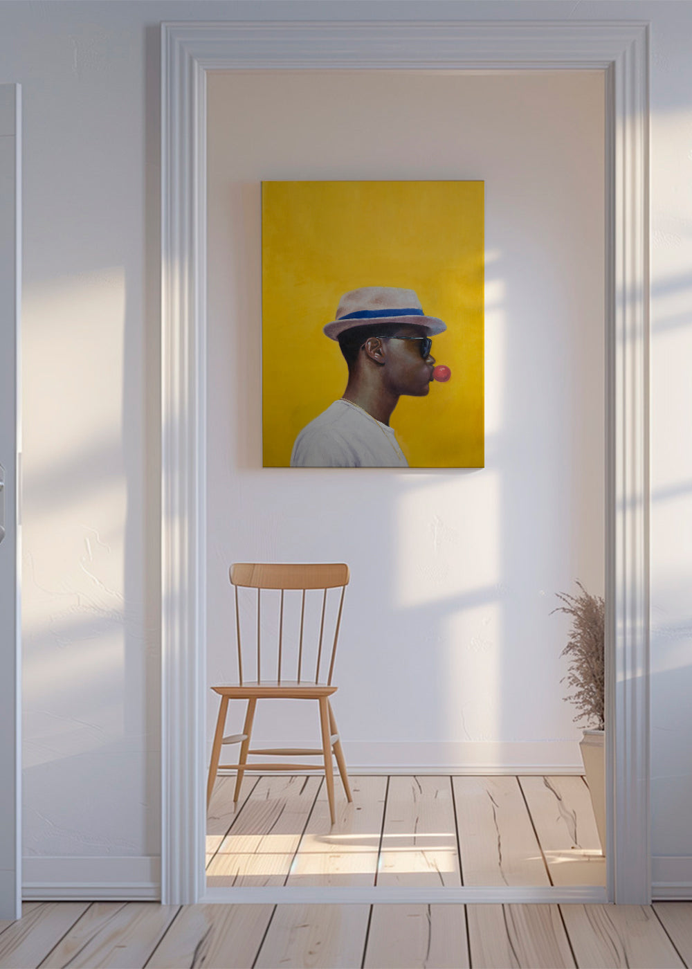 Minimalistisk profil med boble