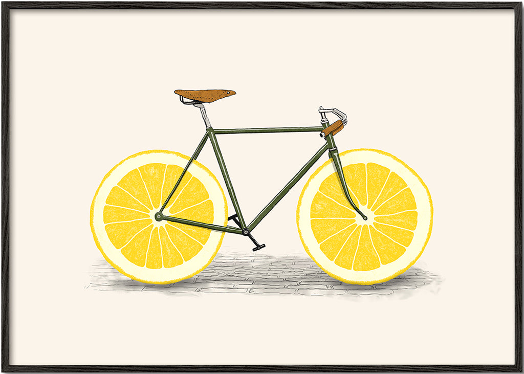 Køkkenkunst cykel med citronhjul
