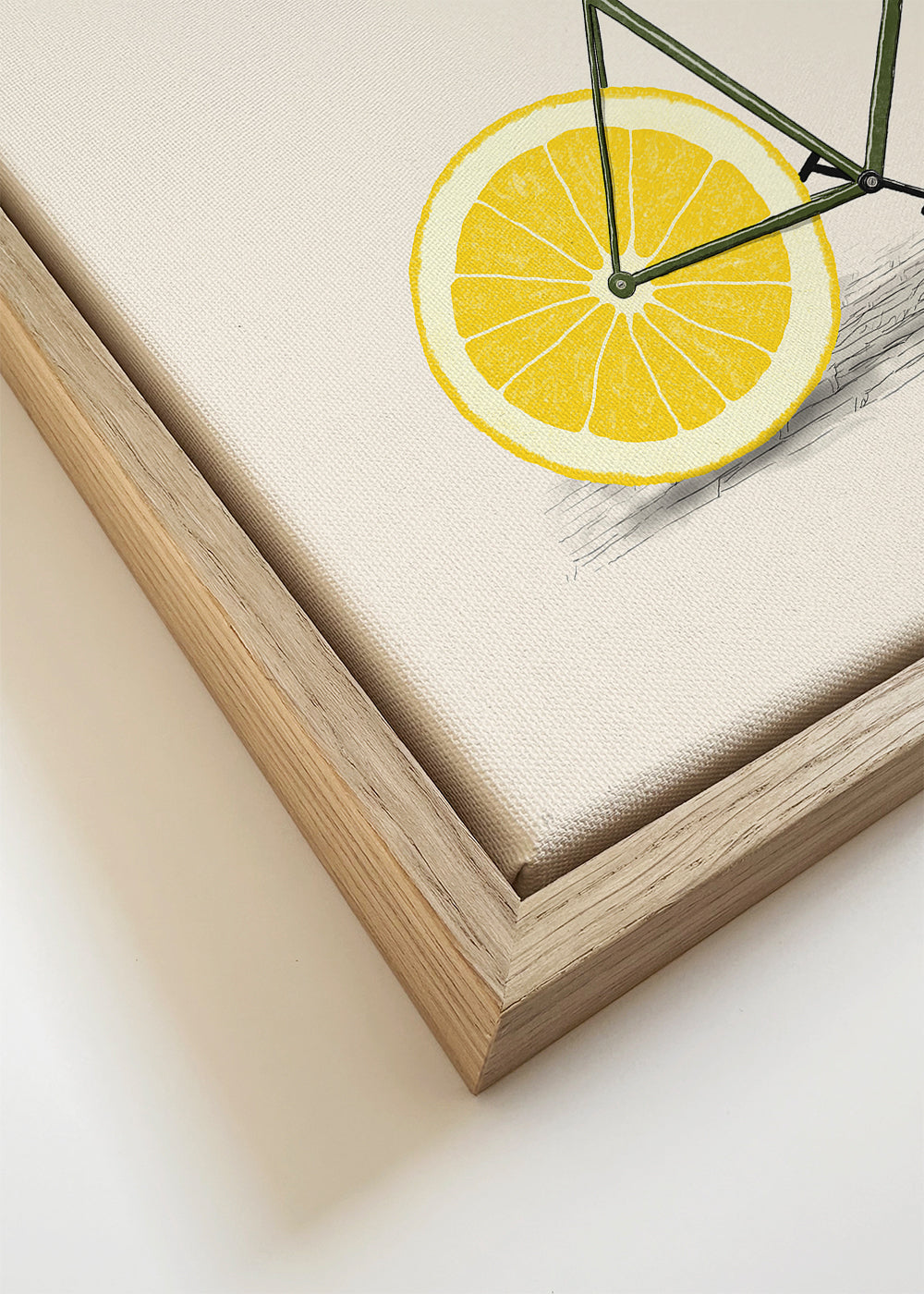 Køkkenkunst cykel med citronhjul