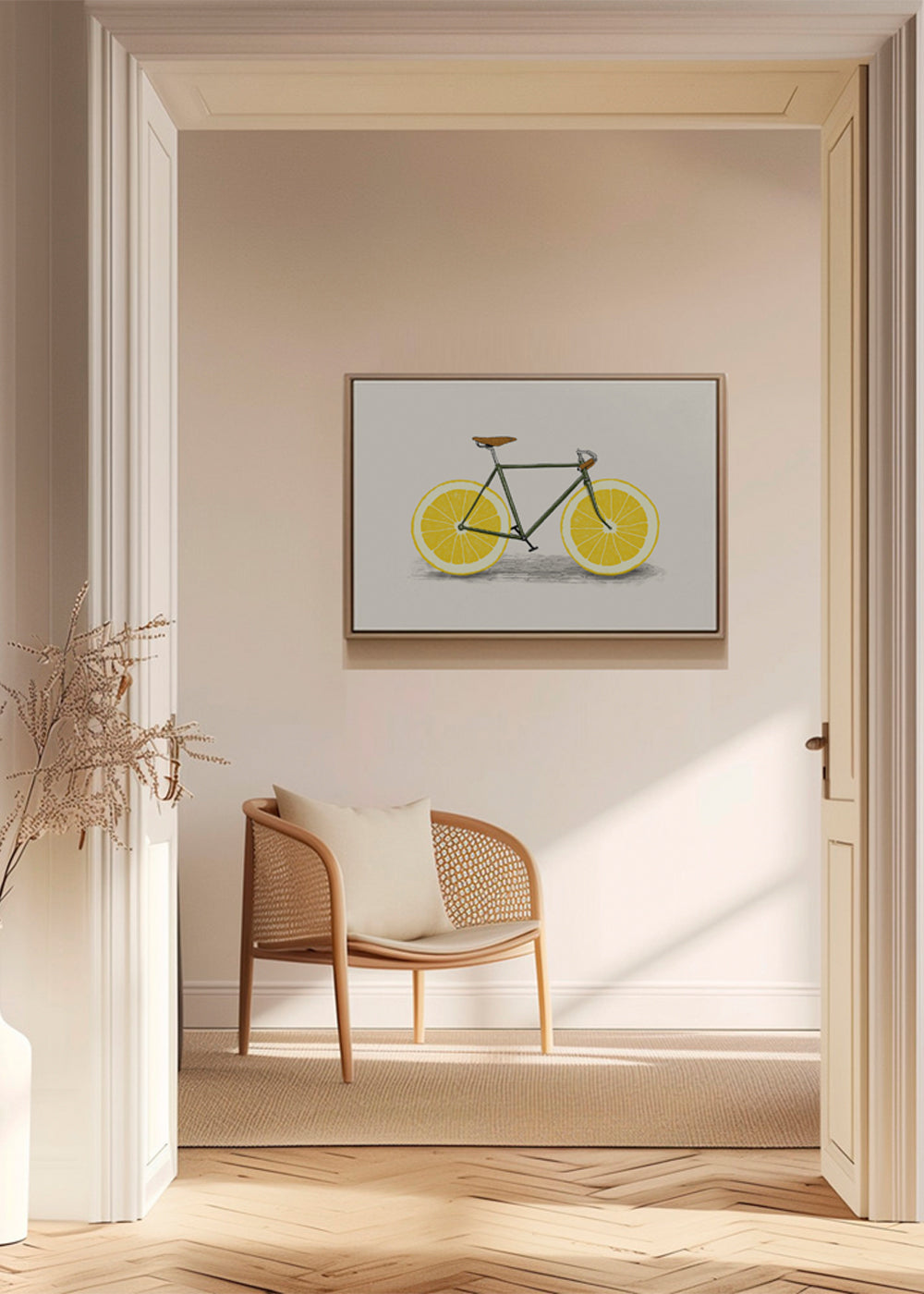 Køkkenkunst cykel med citronhjul