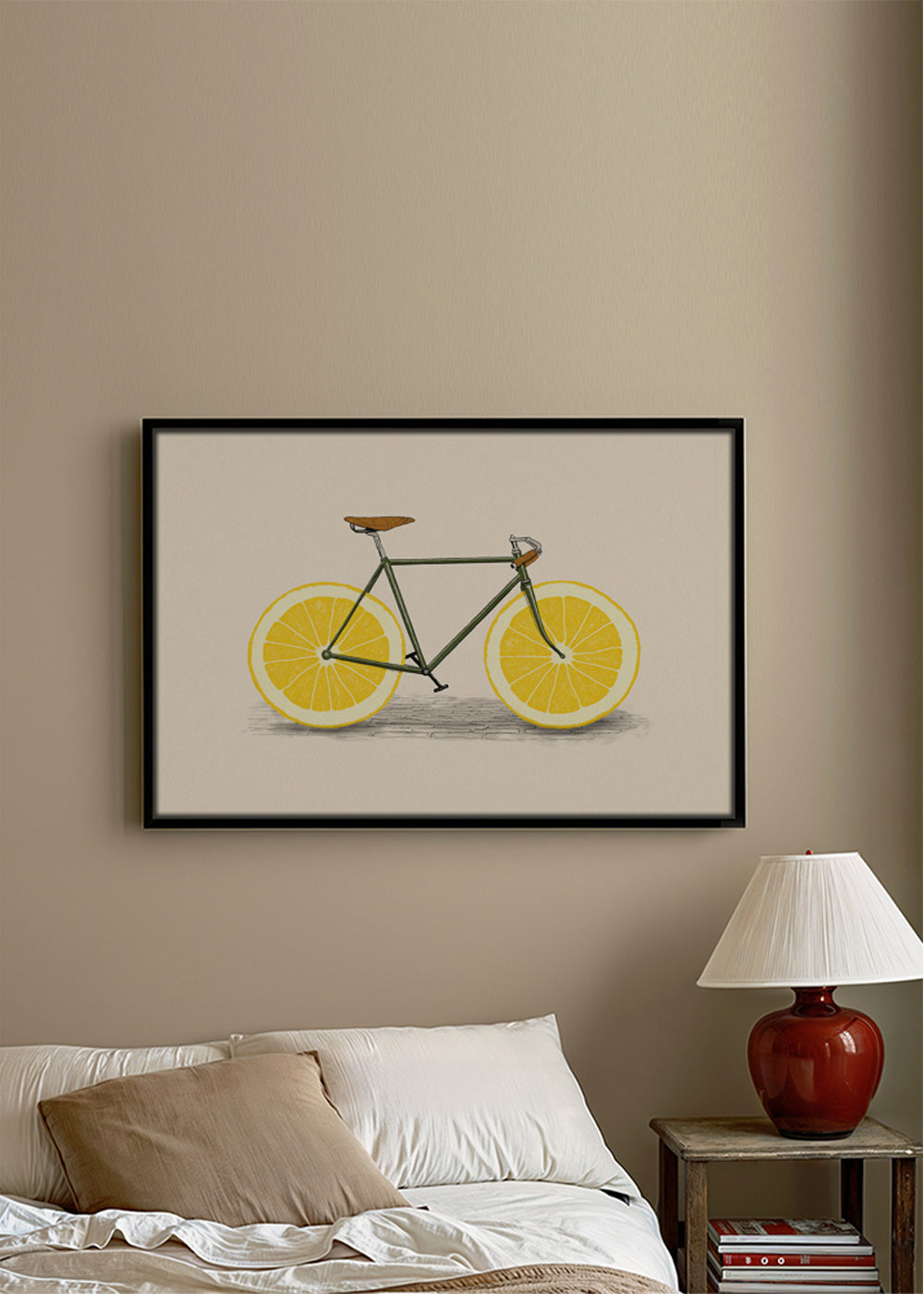 Køkkenkunst cykel med citronhjul