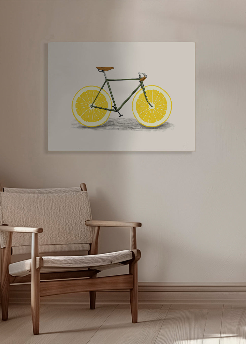 Køkkenkunst cykel med citronhjul