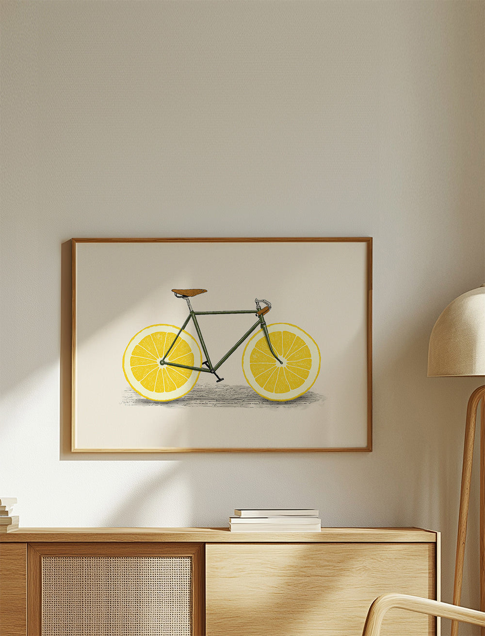 Køkkenkunst cykel med citronhjul
