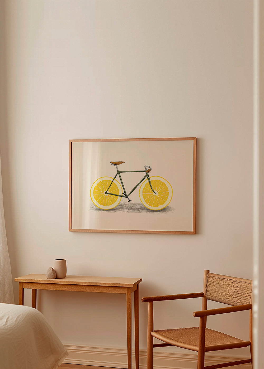 Køkkenkunst cykel med citronhjul
