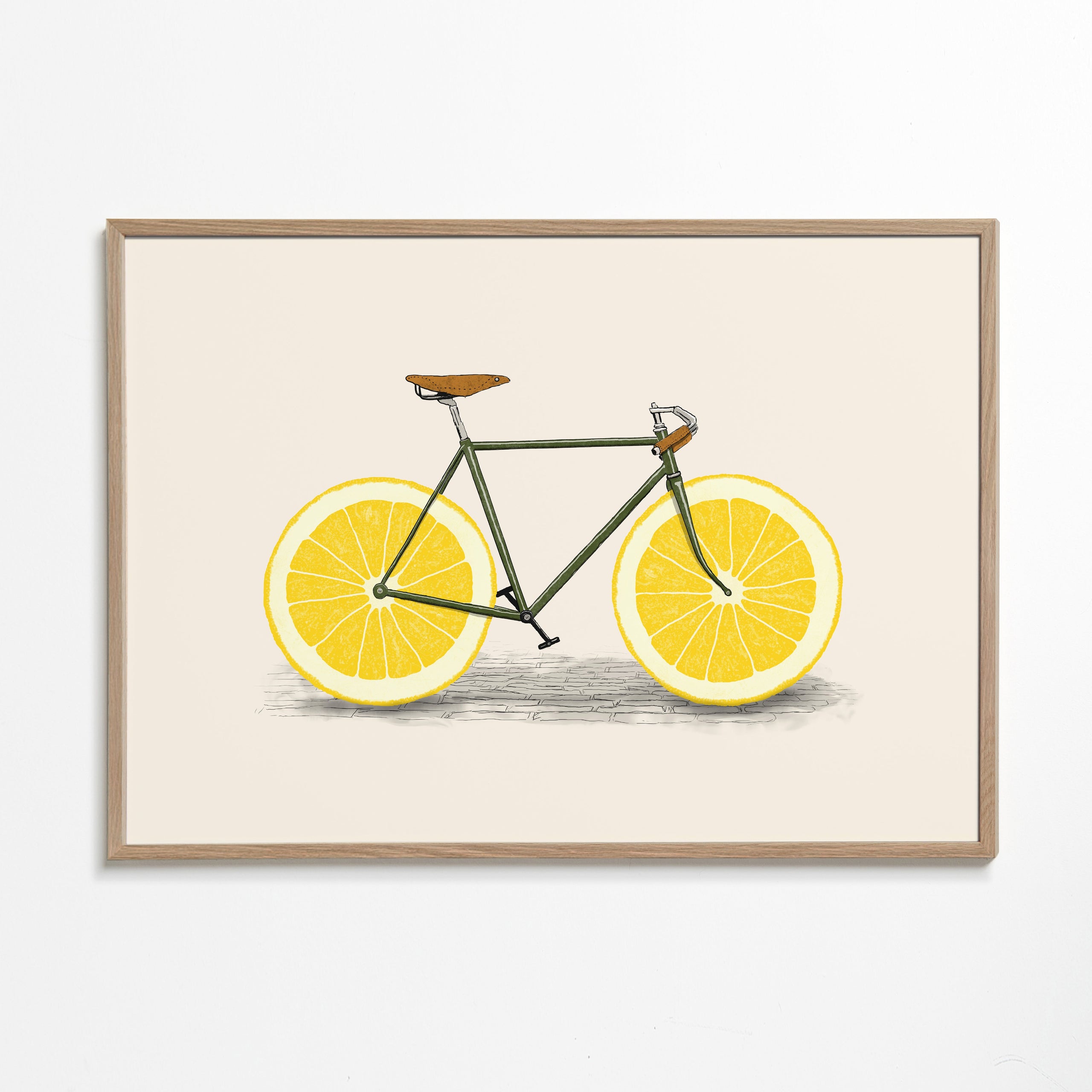 Køkkenkunst cykel med citronhjul