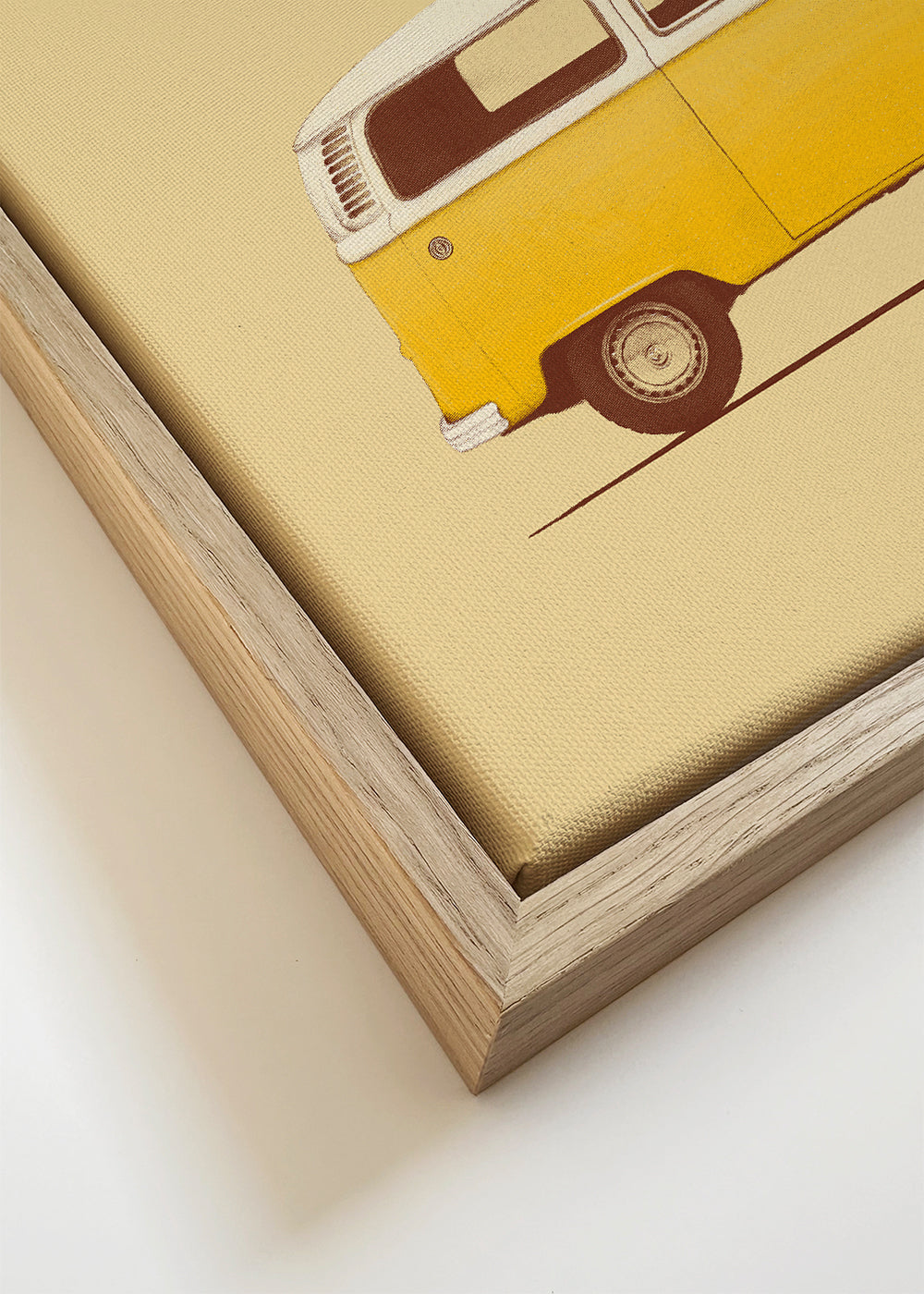 Retro illustration gul varevogn