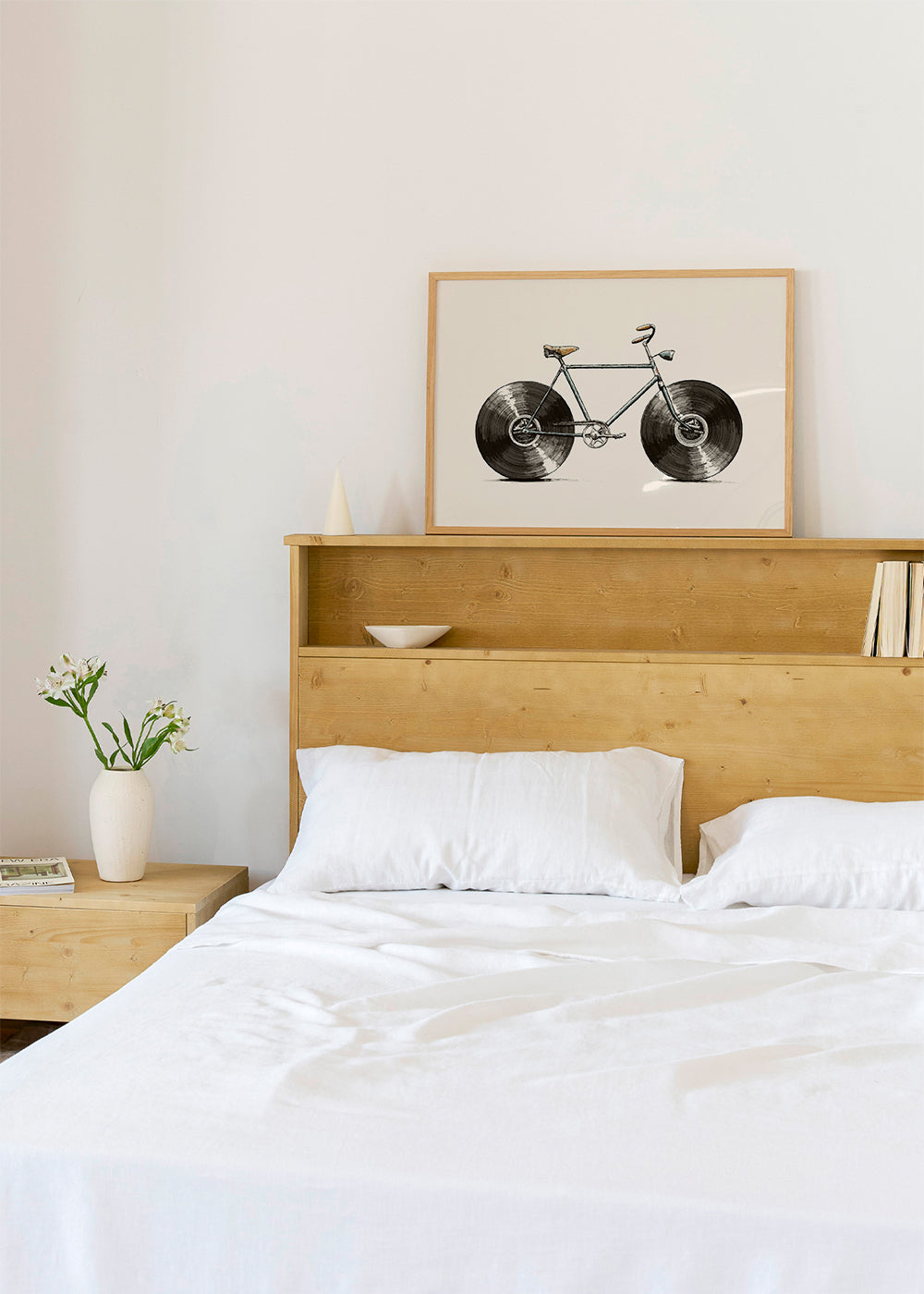Illustration cykel med vinylhjul