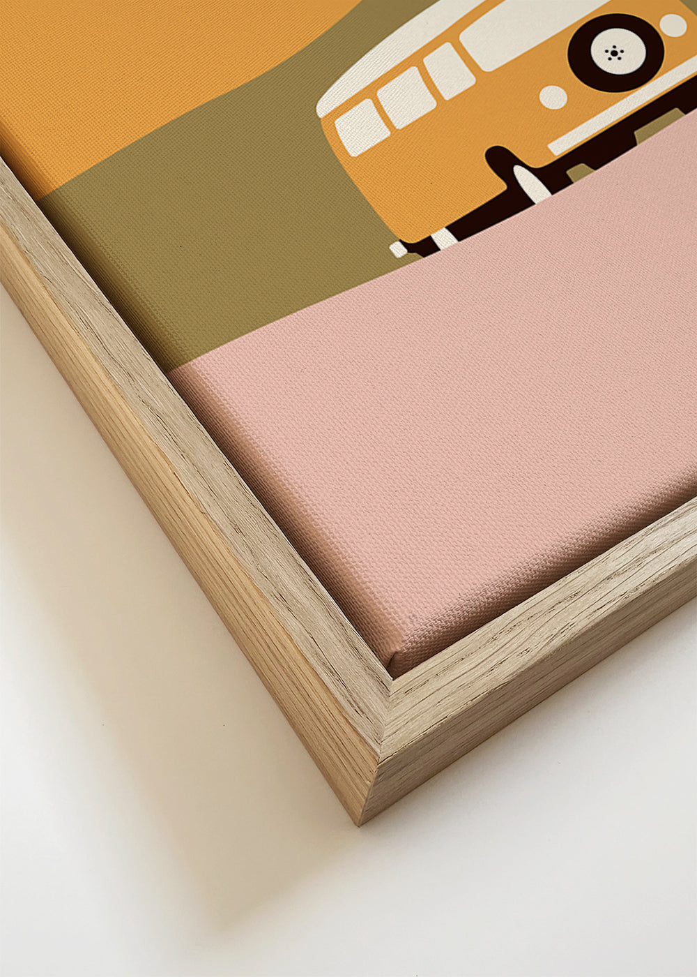 Minimalistisk van-plakat med sol