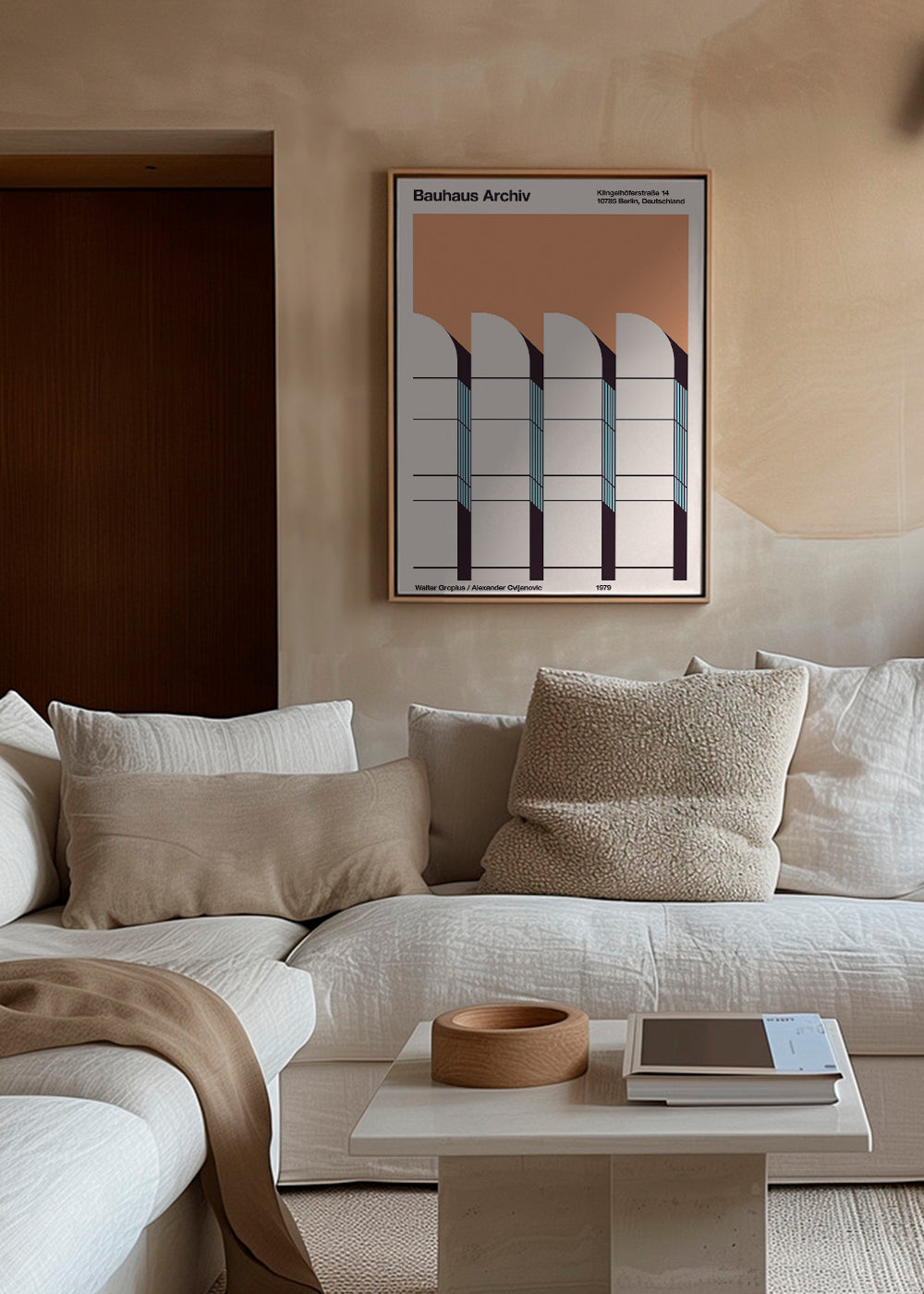 Geometrisk plakat Bauhaus Archiv facade