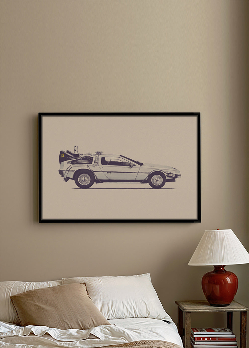 Vintage plakat DeLorean side