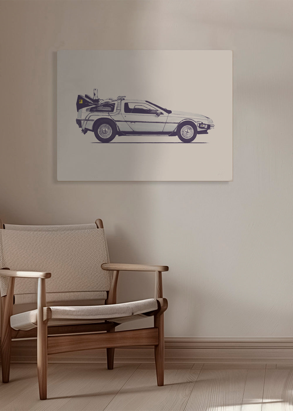 Vintage plakat DeLorean side