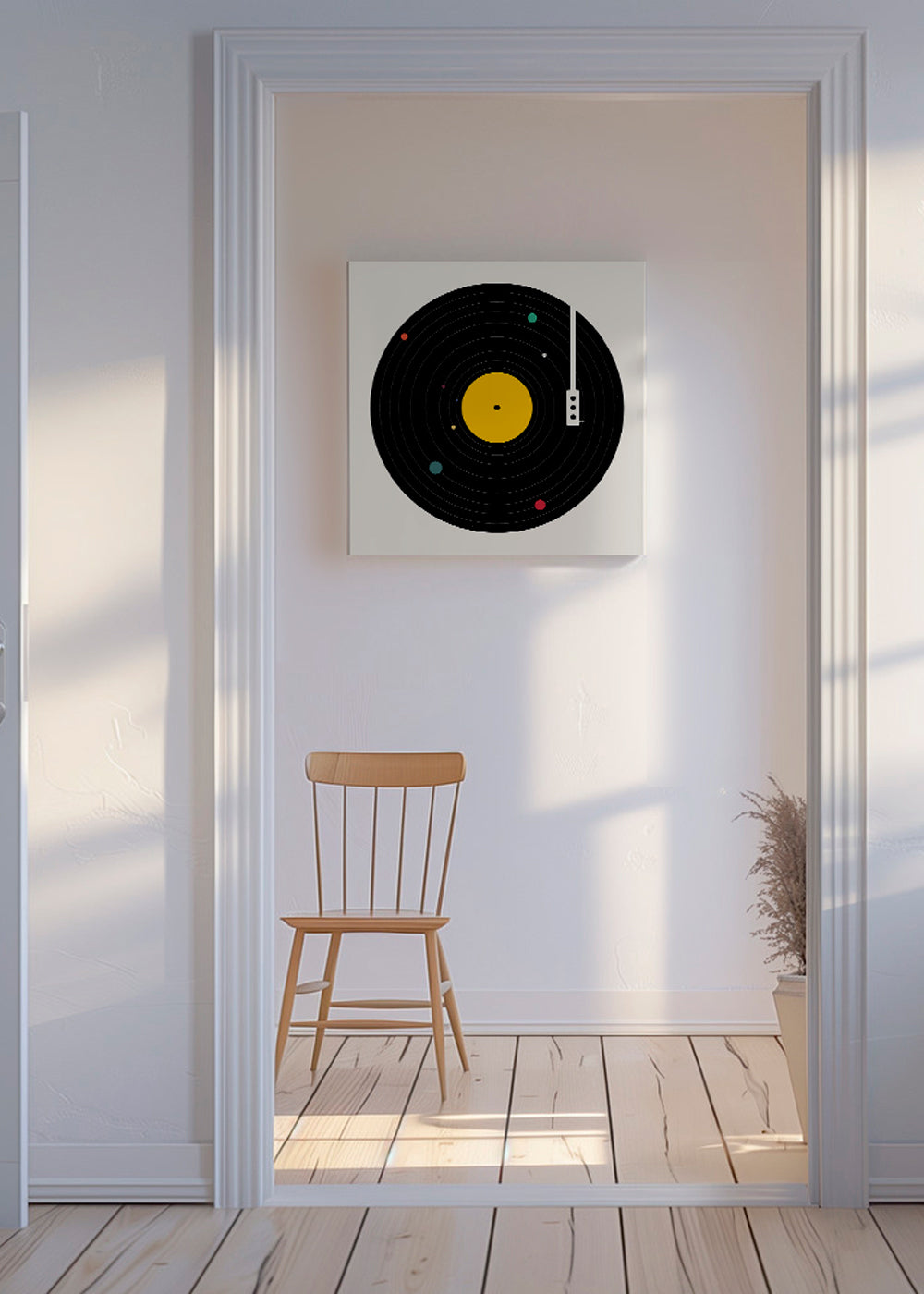Vintage plakat med vinyl grafik