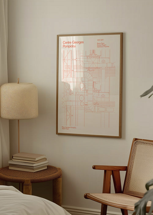 Centre Georges Pompidou - Framed poster in an interior
