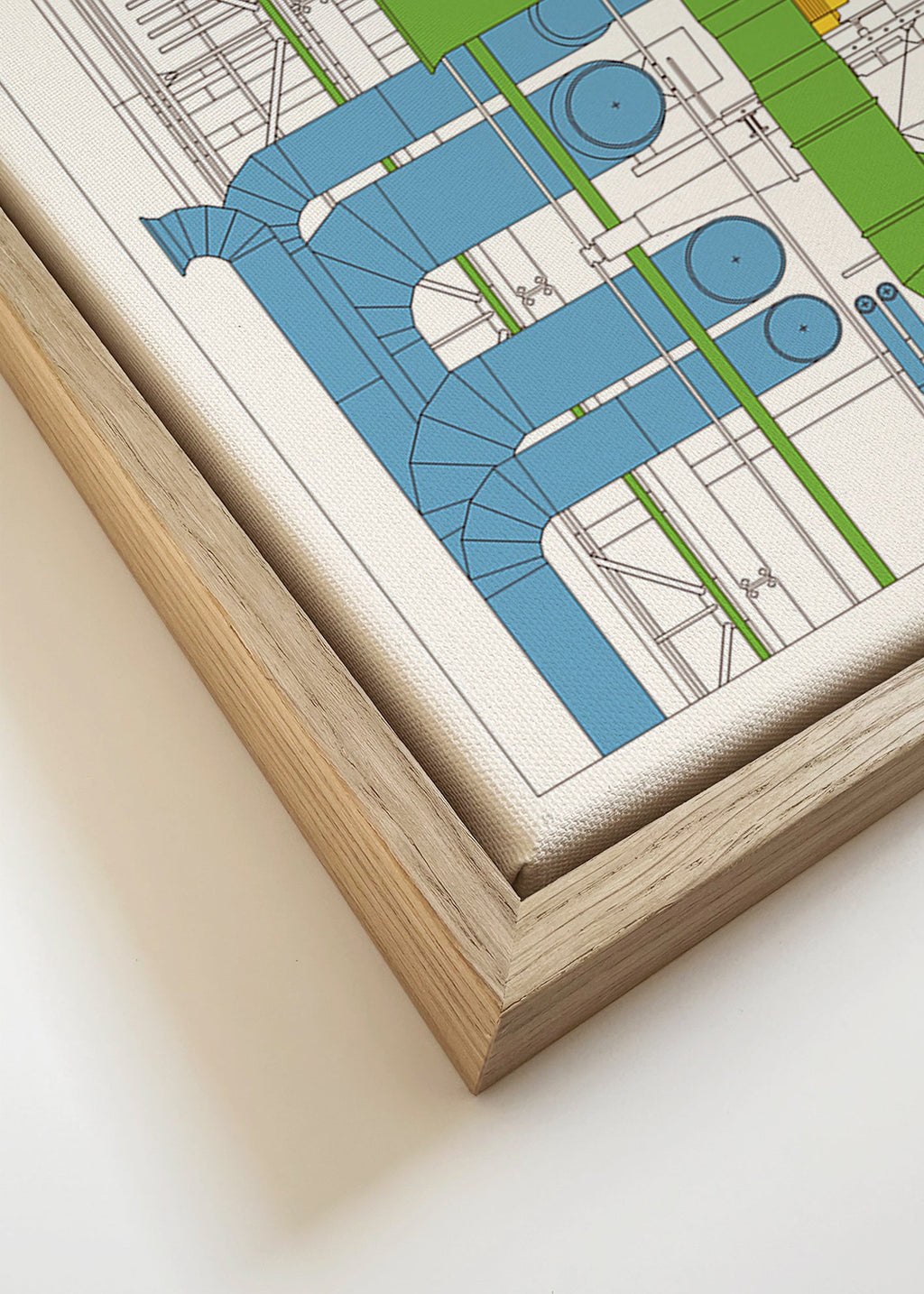 Bykunst Centre Pompidou, arkitekturdiagram