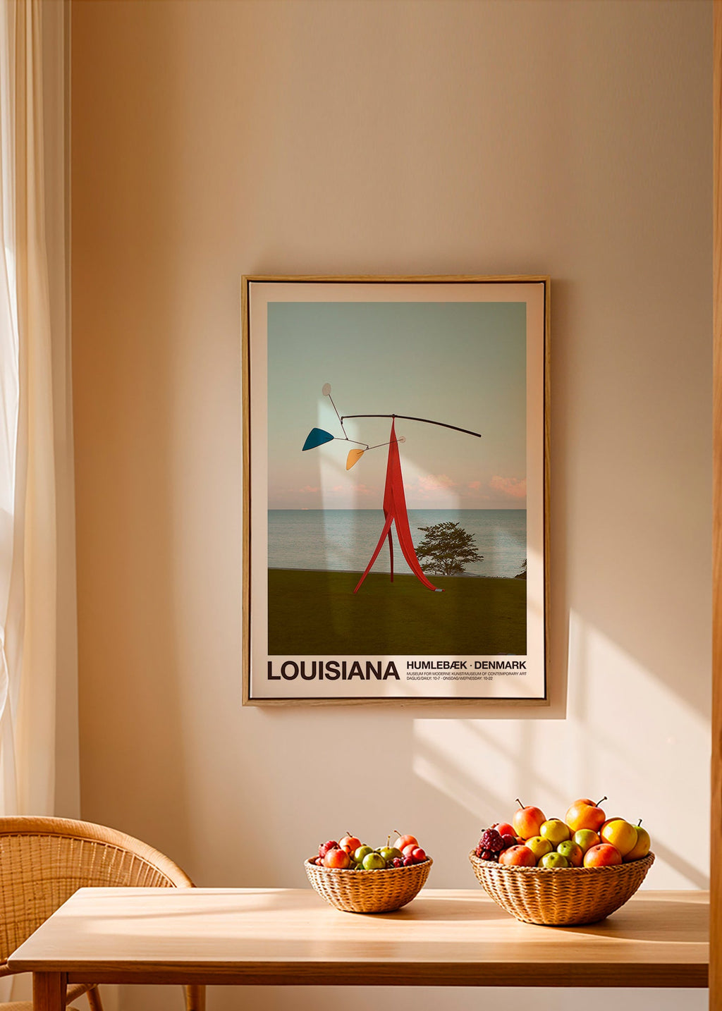 Rejseplakat Louisiana med skulpturelt mobil