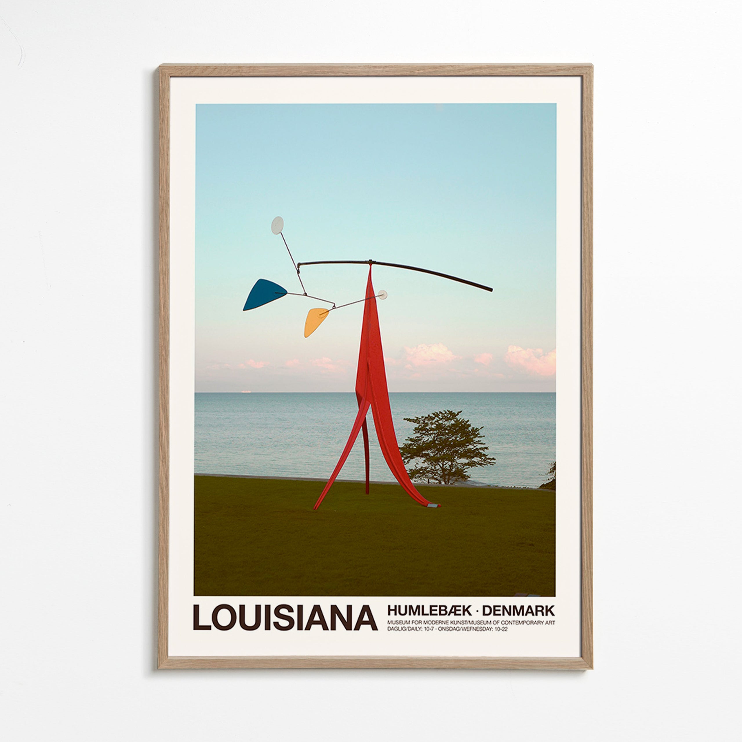 Rejseplakat Louisiana med skulpturelt mobil