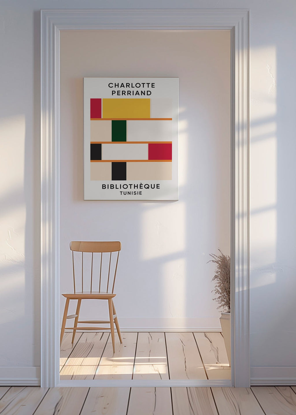 Geometrisk billede hylde farveblokke