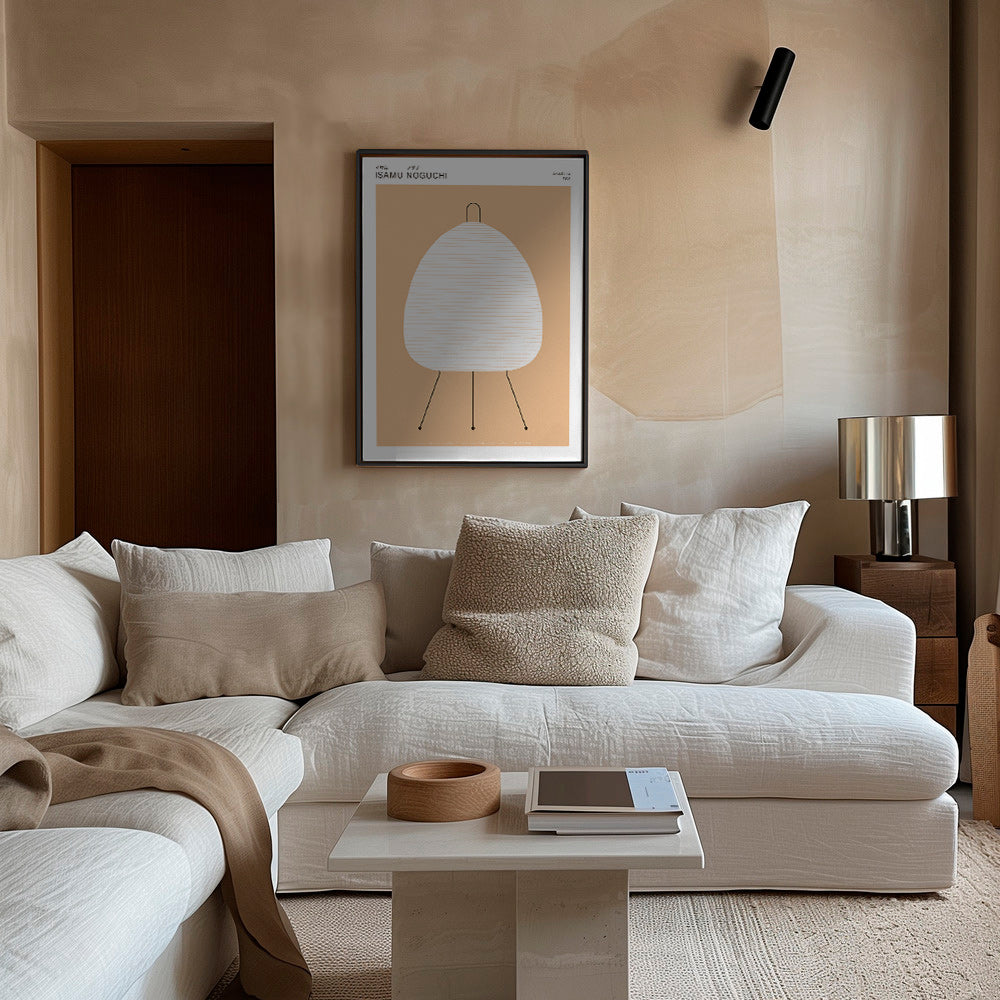 Minimalistisk plakat Noguchi Akari lampe
