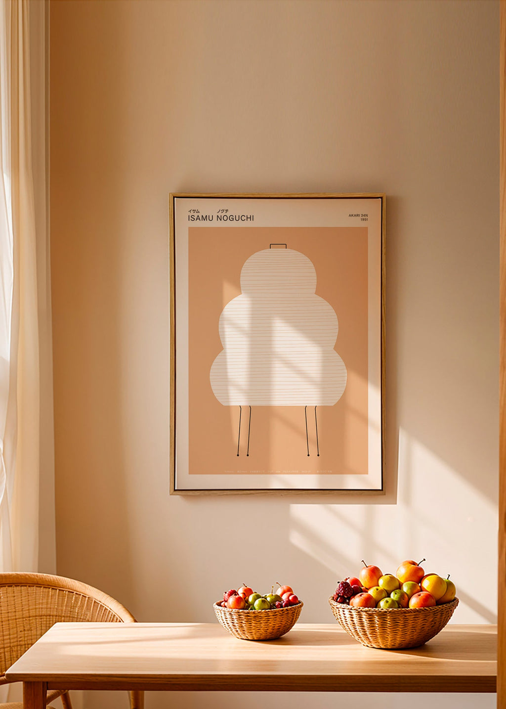 Noguchi Akari illustration med minimalistiske linjer