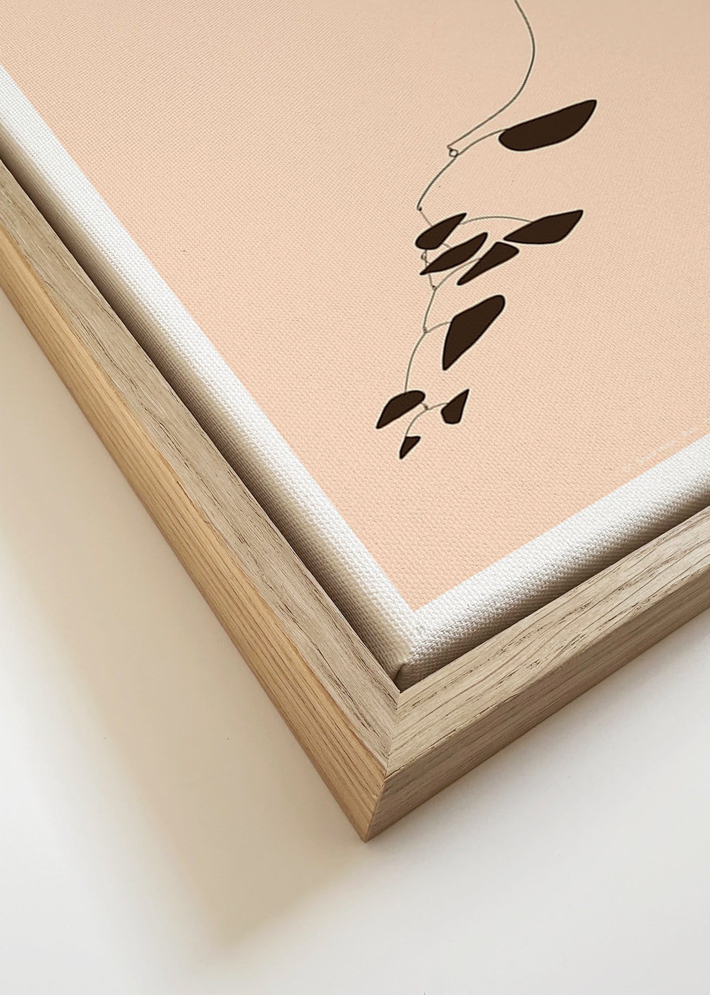 Botanisk plakat Calder-mobile med sorte blade