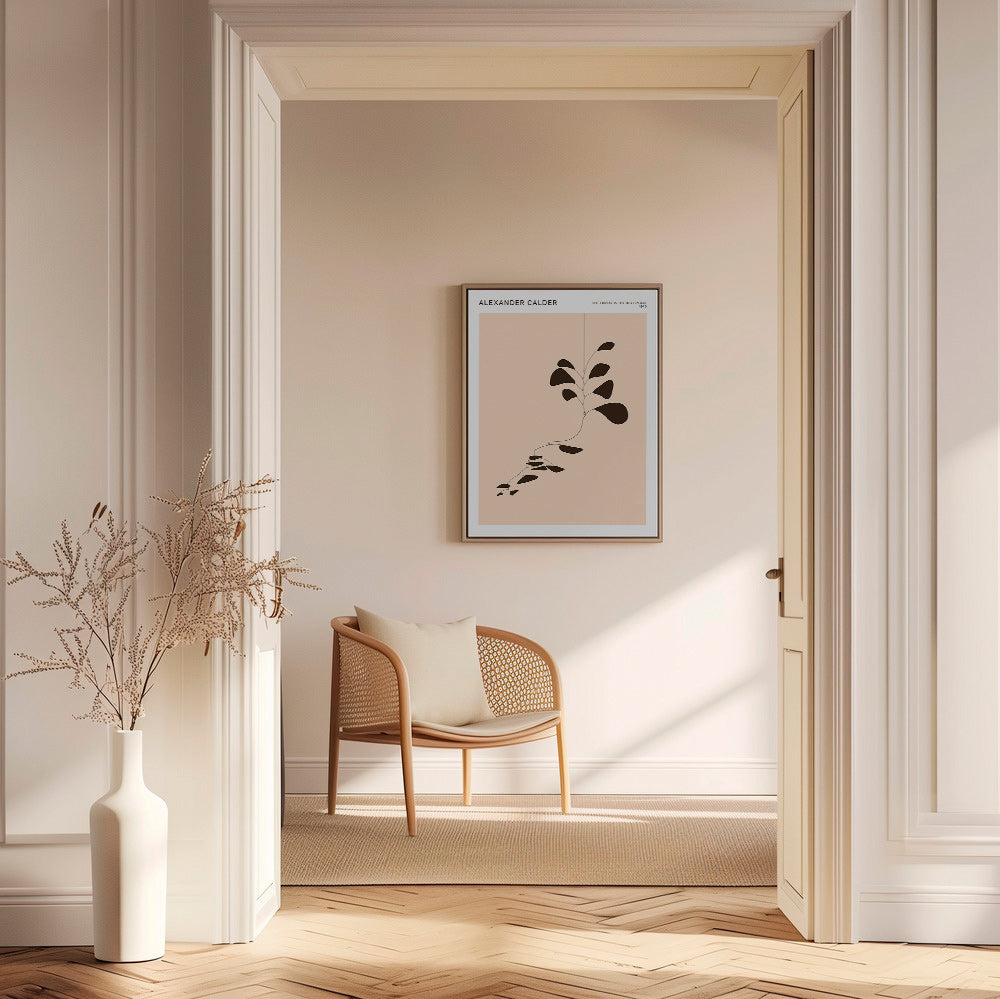 Botanisk plakat Calder-mobile med sorte blade