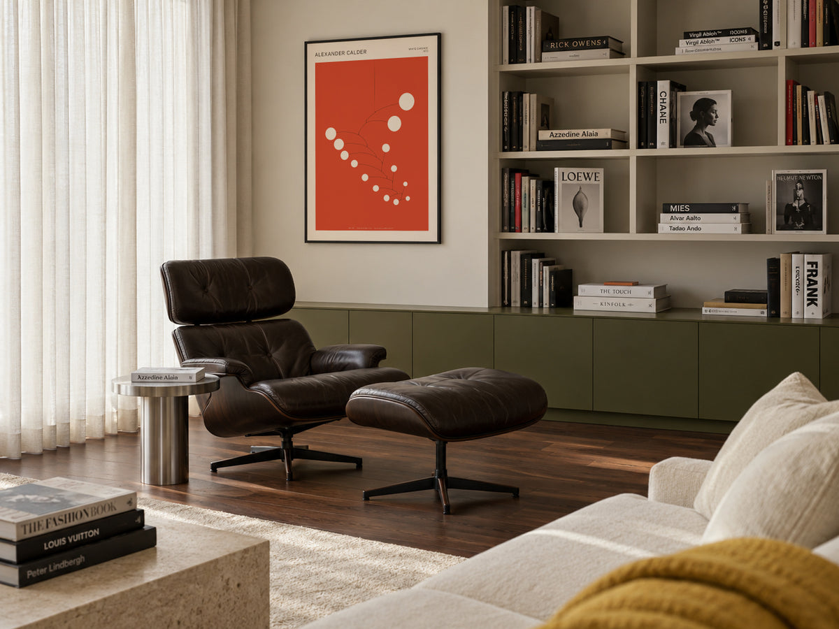 Alexander Calder - White Cascade - Mobile - Framed poster in an interior