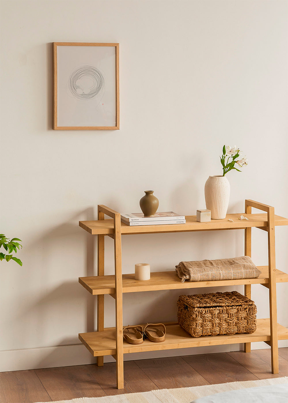 Minimalistisk design rede i linjekunst