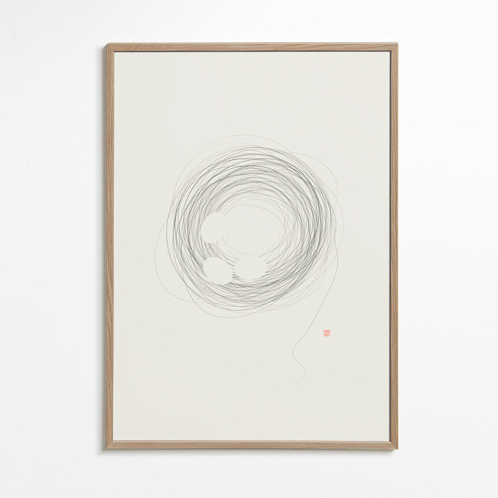 Minimalistisk design rede i linjekunst