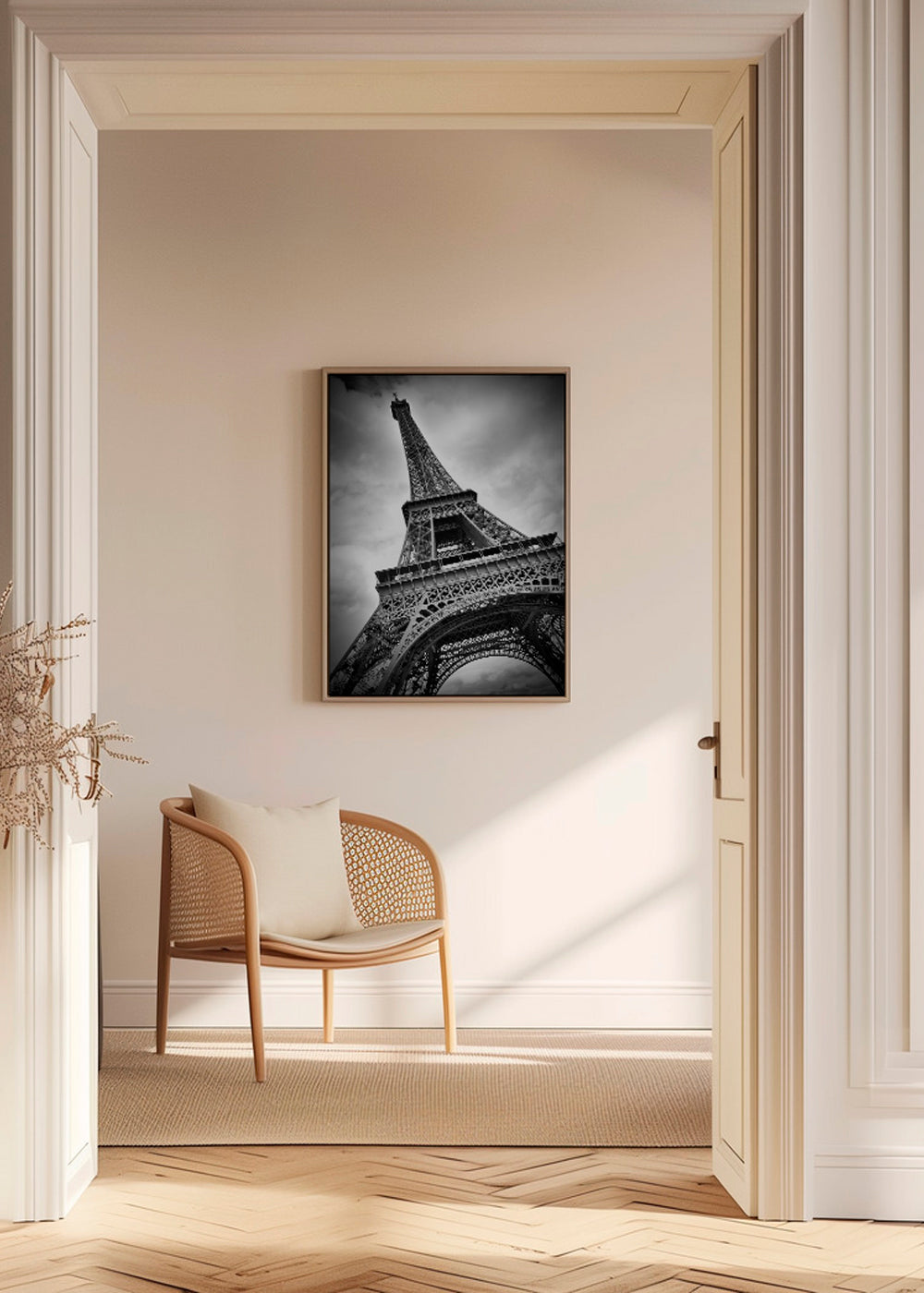 Byplakat Eiffel-tårn i perspektiv