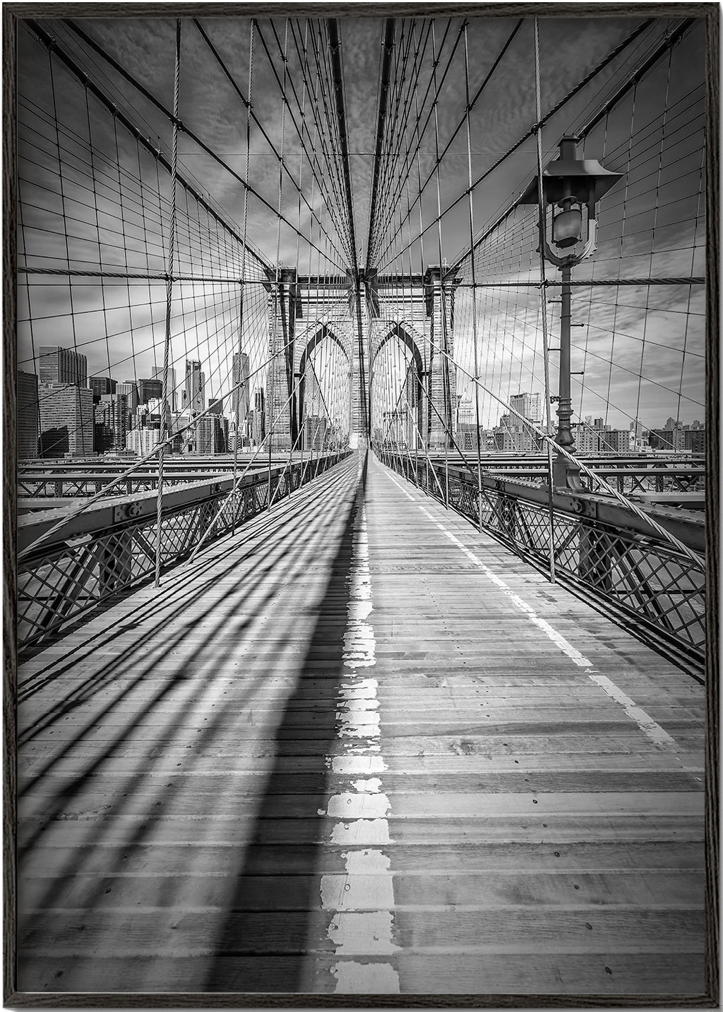 Køkkenkunst Brooklyn Bridge sort-hvid