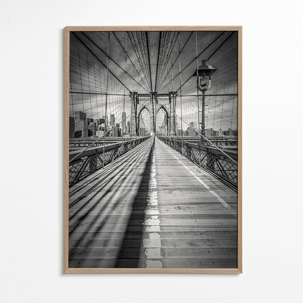 Køkkenkunst Brooklyn Bridge sort-hvid