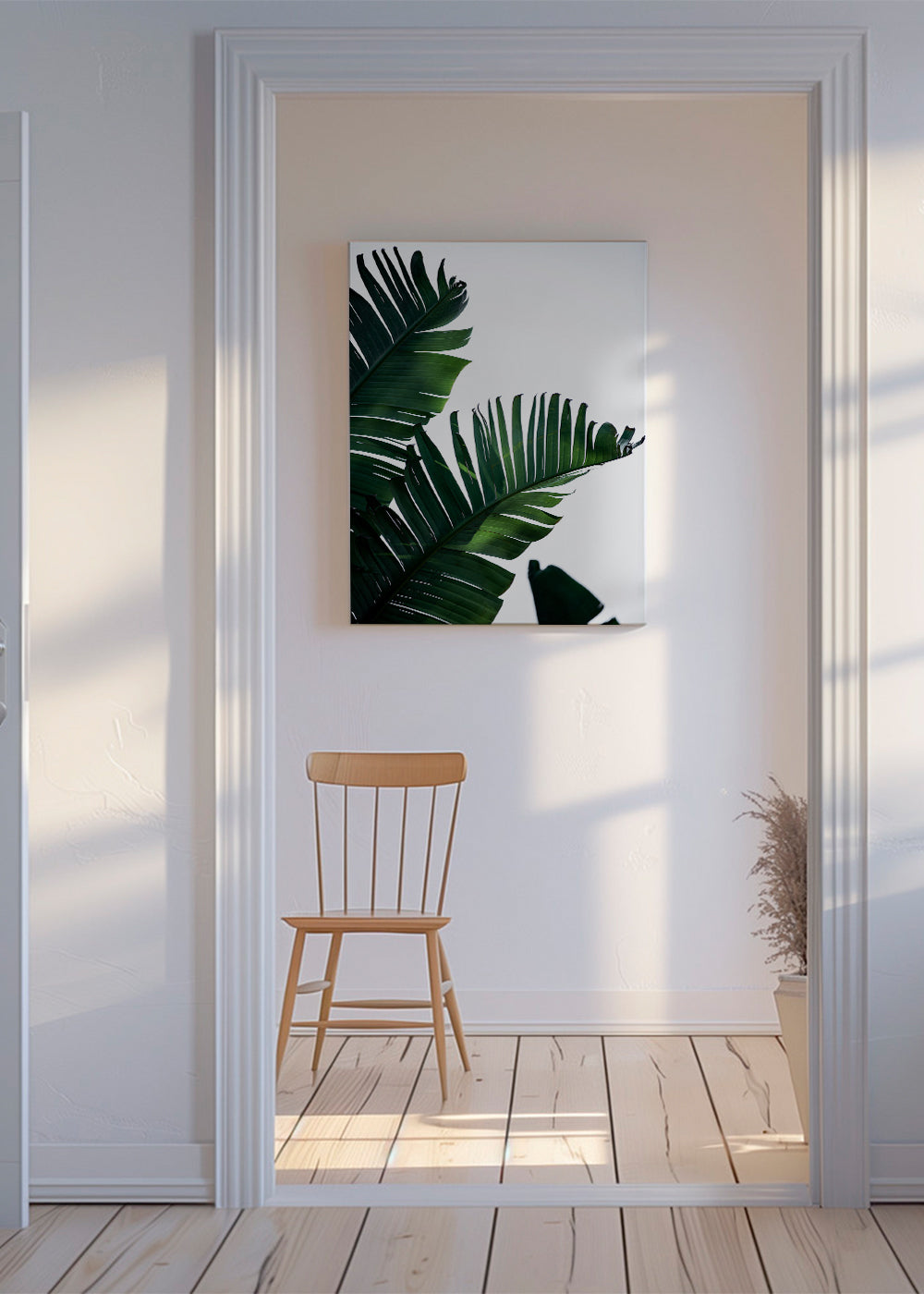 Botanisk plakat grønne blade vertikal