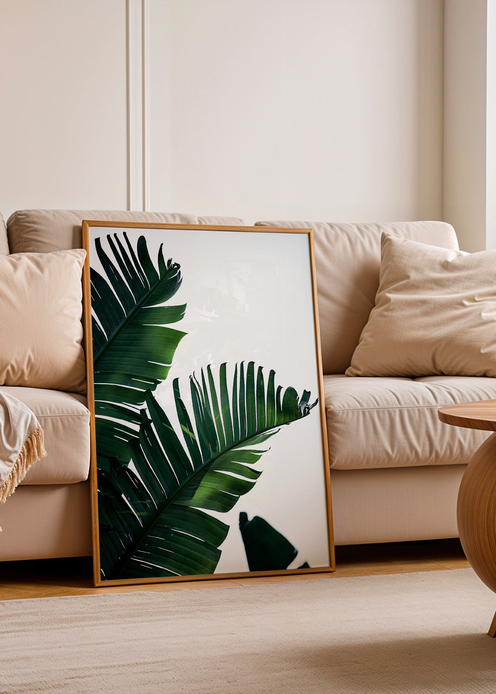 Botanisk plakat grønne blade vertikal