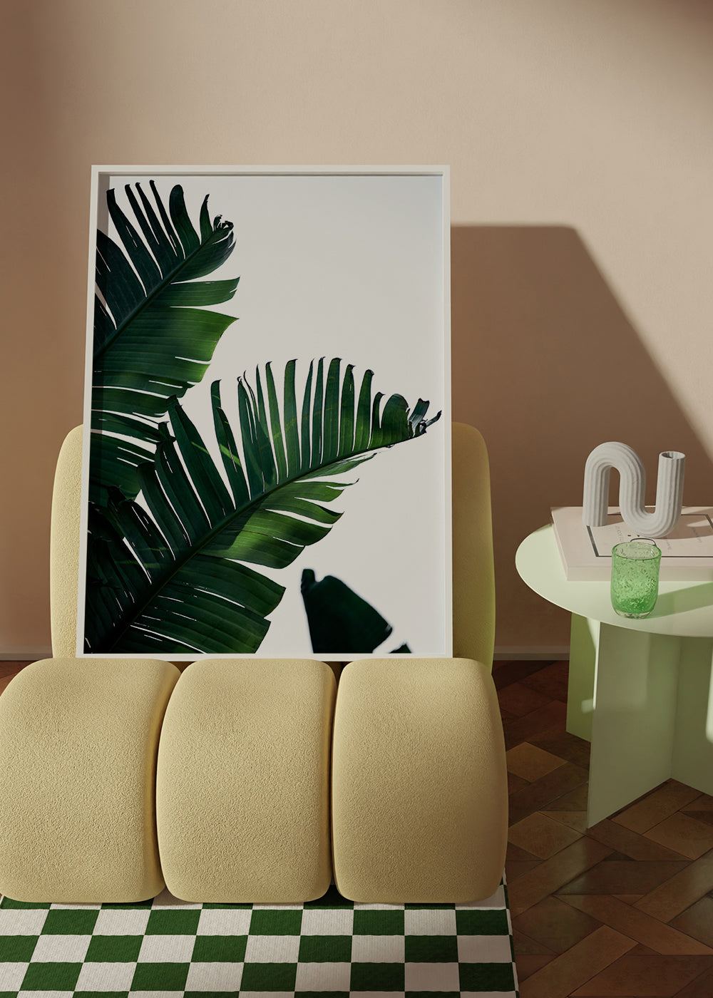 Botanisk plakat grønne blade vertikal